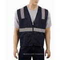 High Visibility Vest with Zipper Made of Mesh Fabric